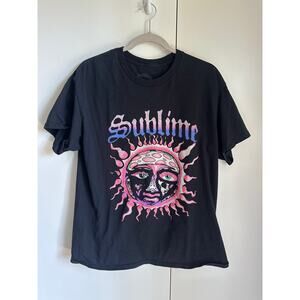 Sublime Band T-shirt Black Sun Graphic Size Large Unisex Fit and Style